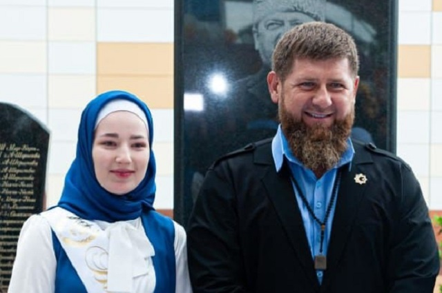 Ramzan Kadyrov and his daughter Tabarik